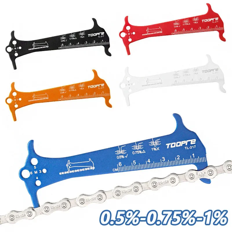 Fahrradkette Verschleißanzeige Lineal Reparaturwerkzeug Edelstahl Mountain Road Bike Kettenmesser Messung Checker Schraubendurchmesser – Detail 1