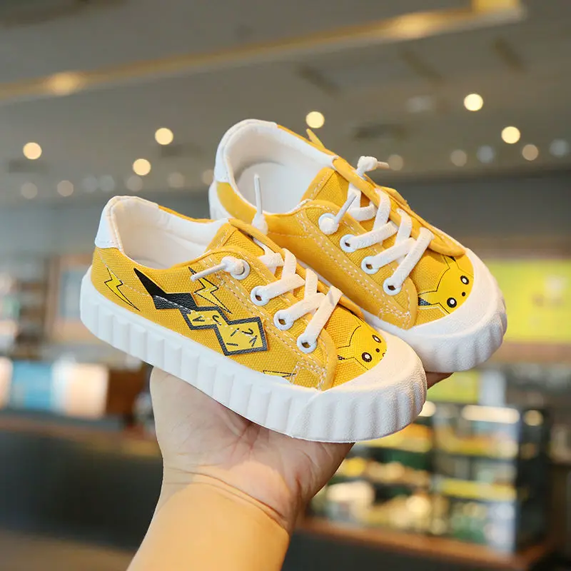 Pokemon Pikachu Sneakers Boys Girls Shoes Canvas Shoes Sports Toddler  Casual Kids Sneakers Children Autumn Winter Canvas Shoes