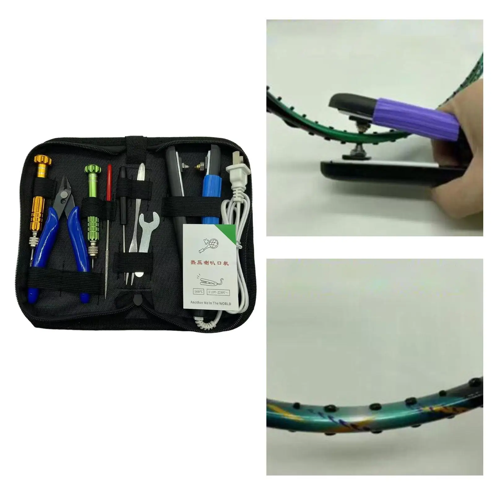 

Handheld Badminton Racket Pliers Heat Press String Machine Tennis Racquet Clamp for Racquet Sports Squash Racquet Racket Tennis