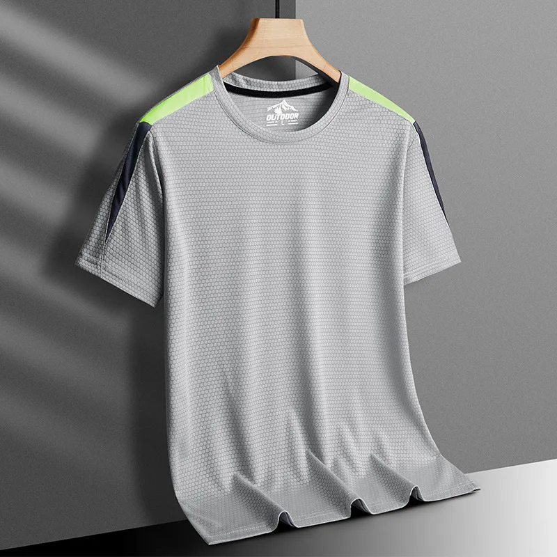 Summer Quick-drying Compression T-shirt Men's Outdoor Breathable Shirt Crew Neck Leisure Sports Hiking Fishing Running T Shirts