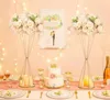 etallic Gold Flower Stand，Rustproof Centerpiece for Wedding Table, Christmas Party Decor with Metal Base, Floral Vase Holder 3