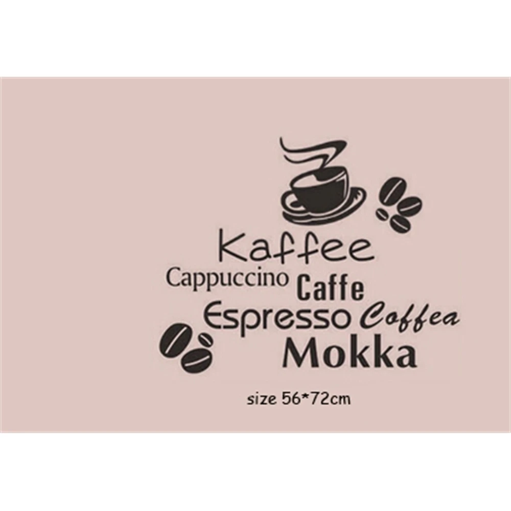 Coffee Store Window Sticker Door Poster Border Kaffe Mokka Drink Food Shop Chat Bar Decoration Wall Sticker