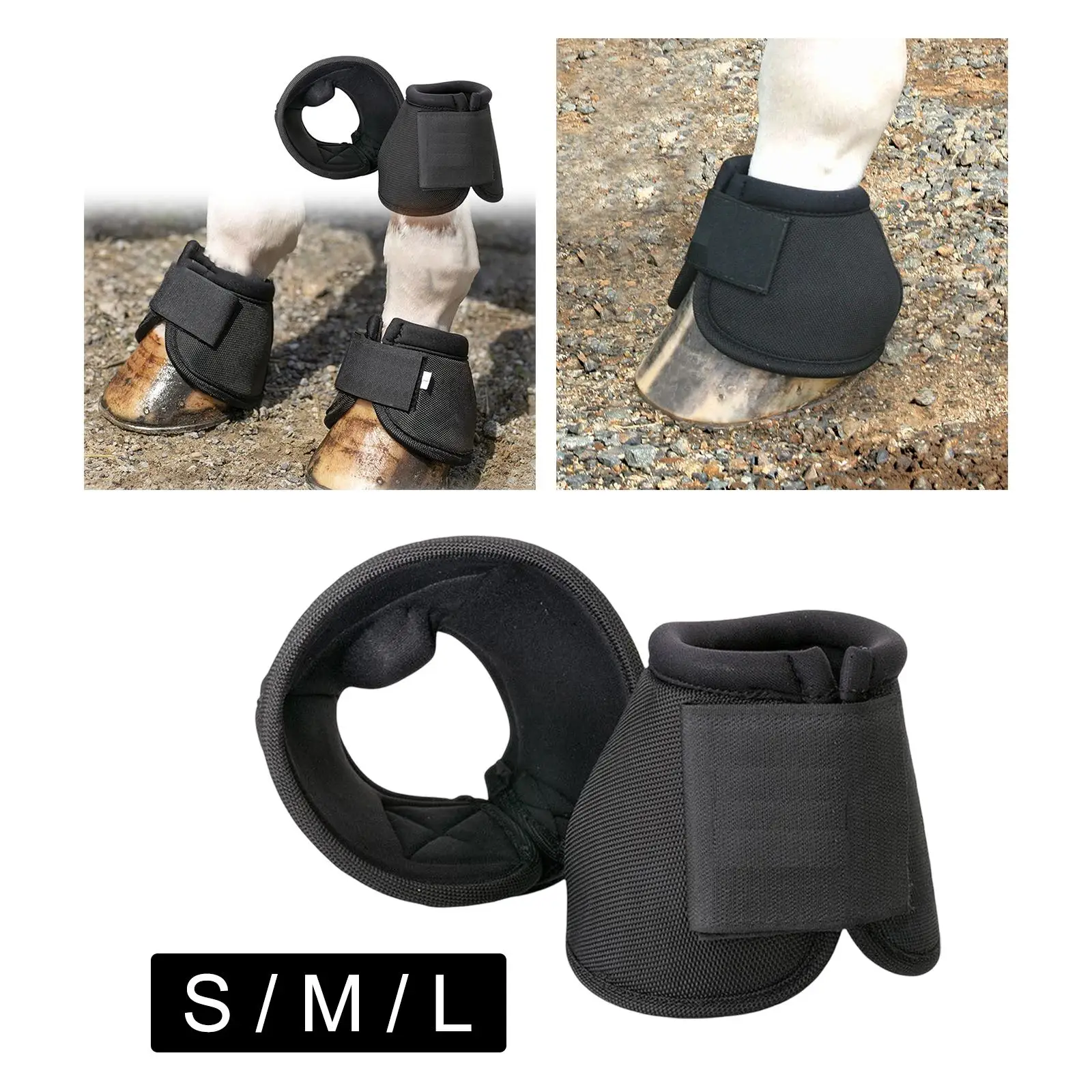 Long Lasting Horse Bell Boots No Turn Horse  Bowl Maximum Protection 3