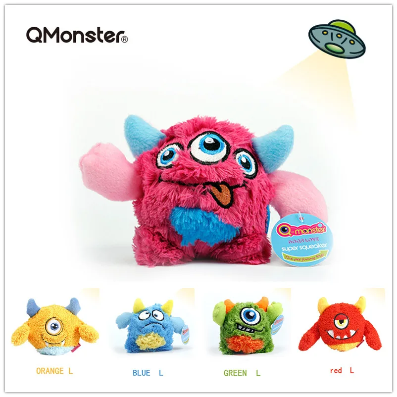 thumbnail image 2 of Juguete vocal para mascotas Q-monster, pelota con sonido incorporada, divertido, juguetes interactivos para perros, juguete suave y resistente para jugar en interiores, 2 of 5