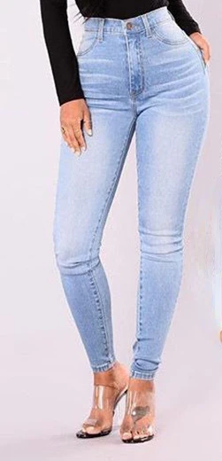 

Fashion Casual Street Style Slim Pack Hip Solid Color Denim Trousers Ladies Jeans Women's Clothing