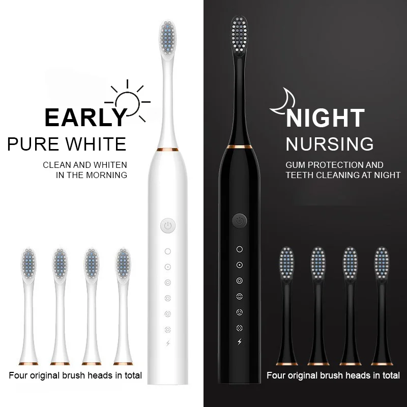 SixModesSoftBristleElectricToothbrushWithSuperStrongCleaning