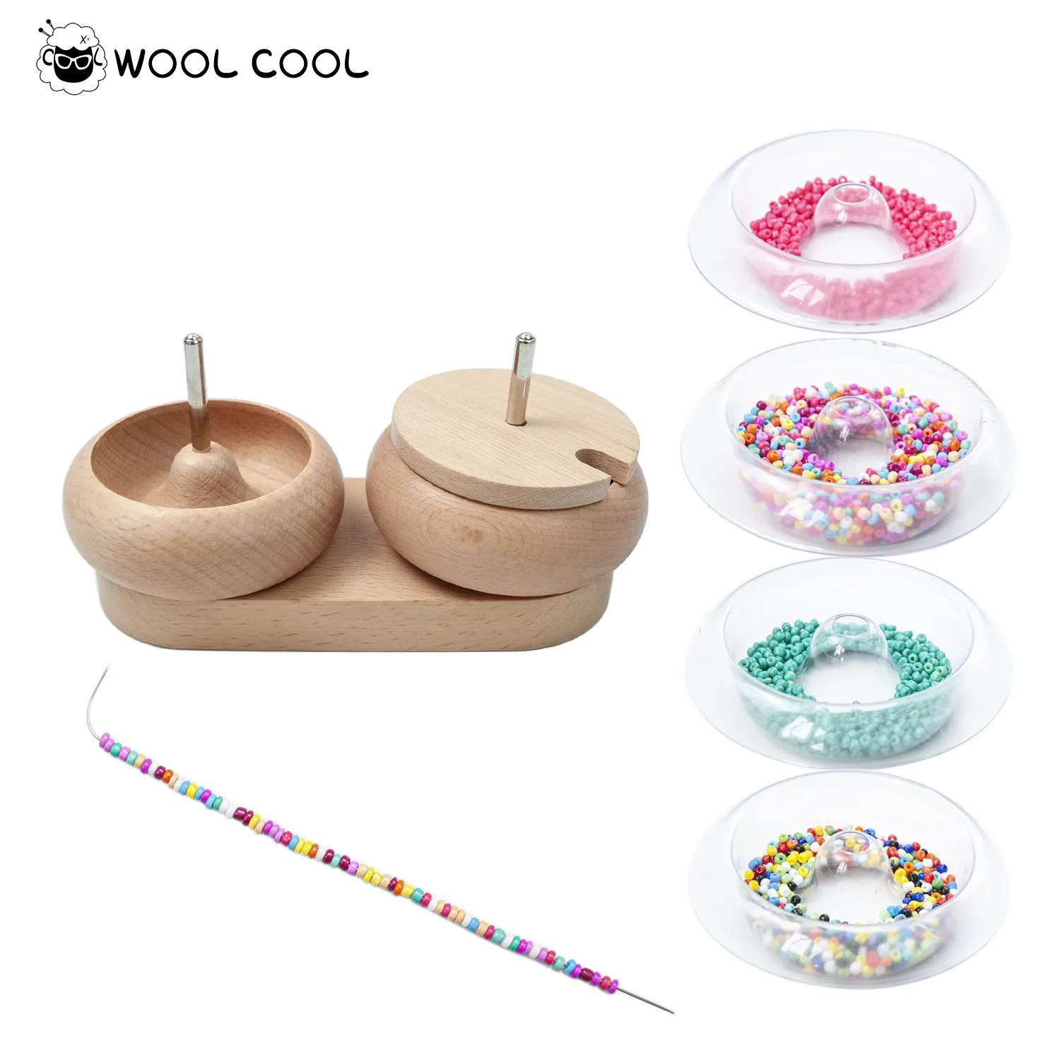 Bead Spinner Kit Wooden Clay Bead Spinner For Jewelry Making Waist Bead  Spinner And Beads Kit With 4 Bowls 2 Needles And 1000Pcs - AliExpress