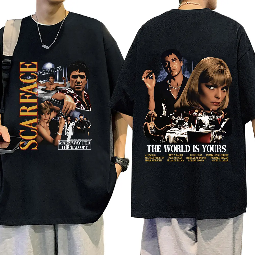 Vintage-Movie-Scarface-Al-Pacino-Tony-Montana-T-shirt-The-World-Is ...