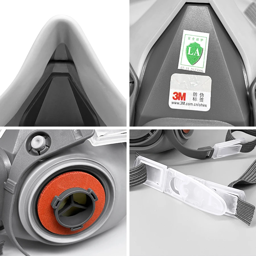 3M 6200 Gas Mask for Spray Paint Decoration Chemical Dust Mask Body Protect Toxic Steam Filter Respirator Reusable Half Mask