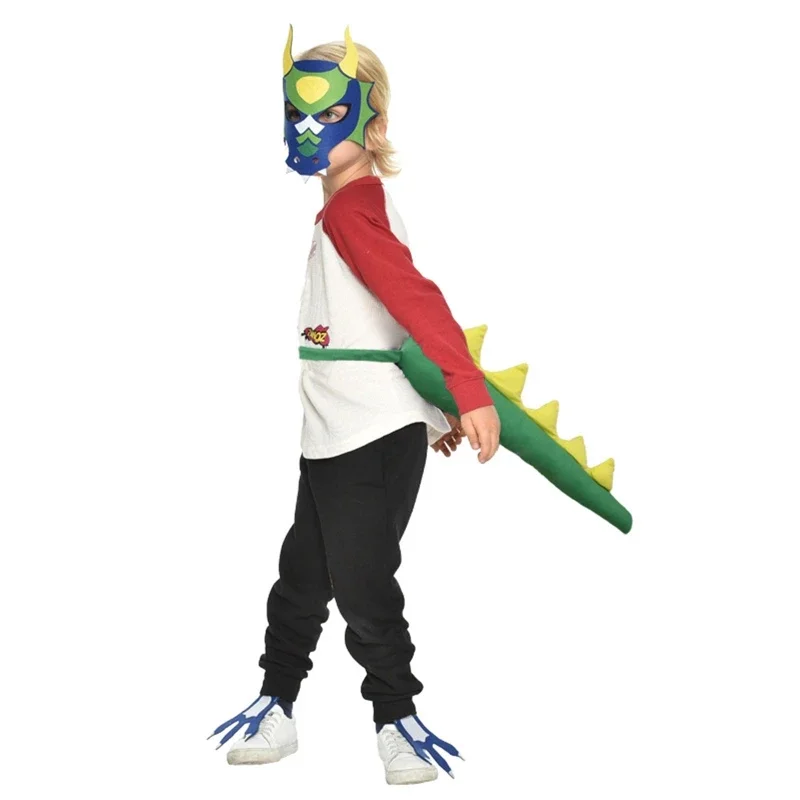 

Dinosaur Tail Dragon Mask Set Masquerade Halloween Dress Up Costume Prop for Kid Cosplay Costumes Accessories