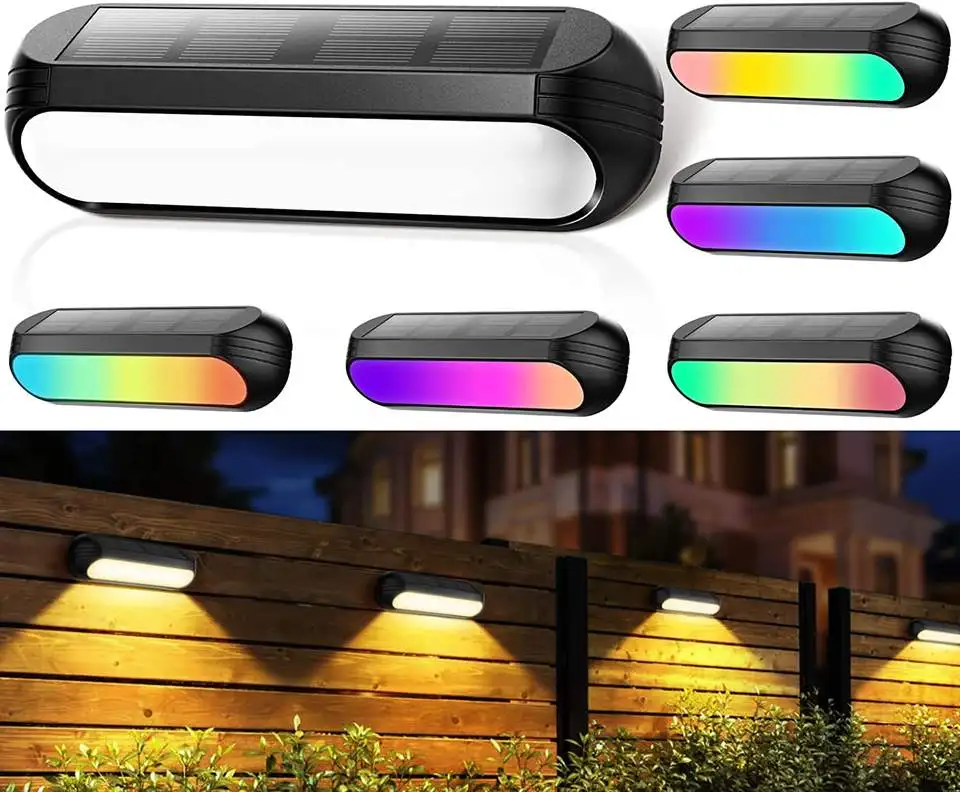 Colour changing 2024 fence solar lights