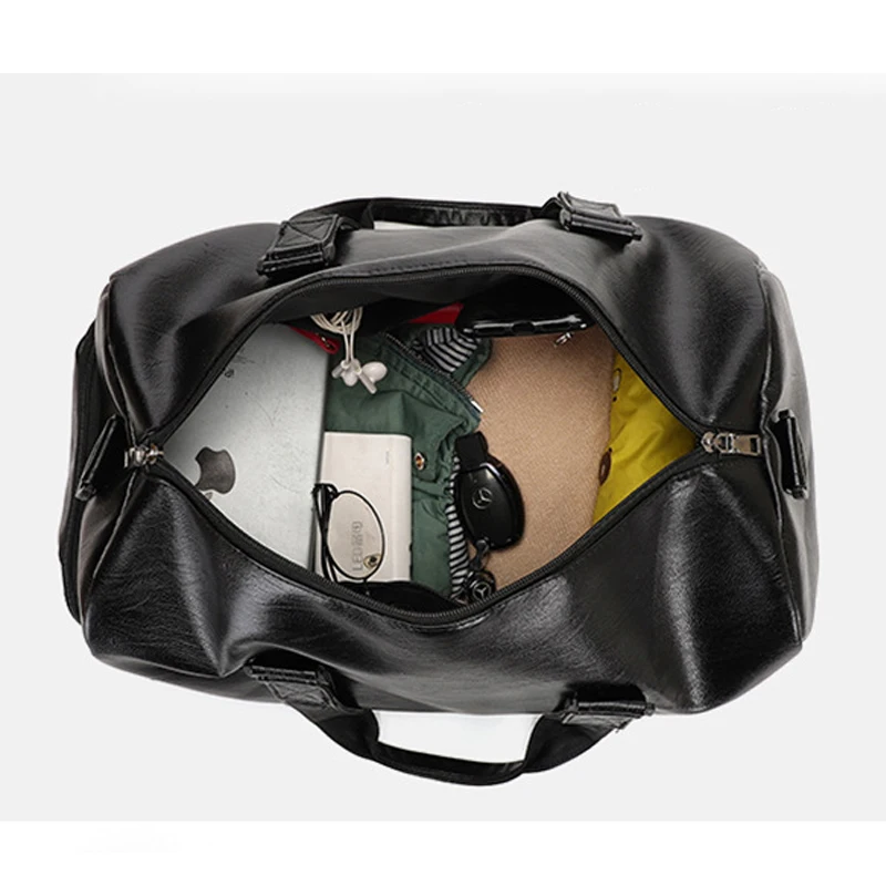 Large-capacity Lightweight Travel Bag Multifunction Fitness Bag Women Yoga Sports Training Bag Men PU Water-proof Shoulder Bag 3