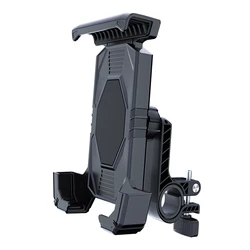 Universal Bicycle Phone Holder - One - Hand Operation Handlebar Mount (Black)