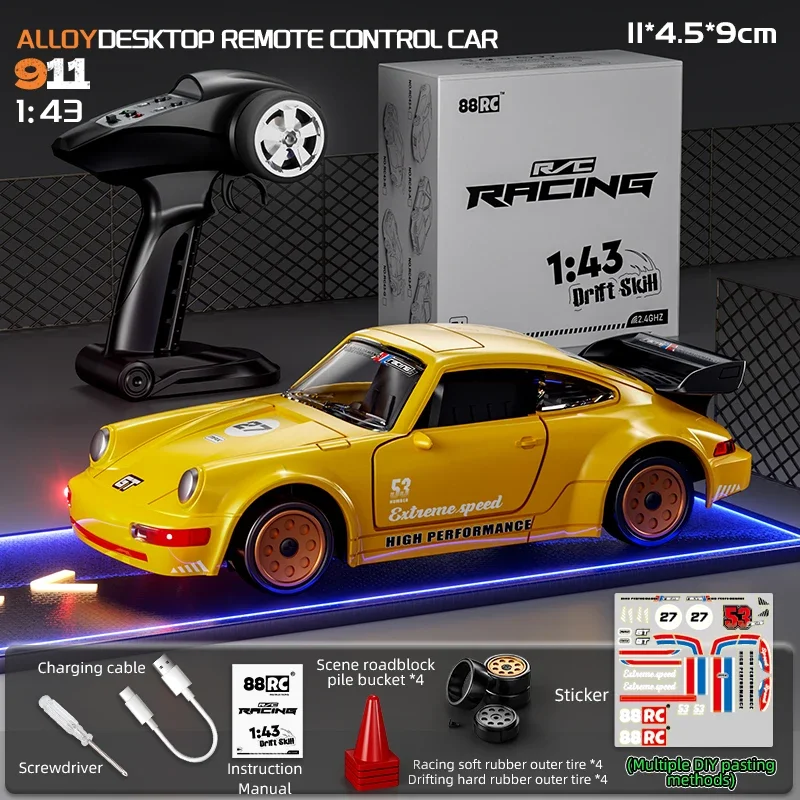 Auto De Deriva RC 1/43, Mini Auto Rápido De Control Remoto Pequeño Con