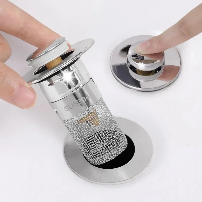 Drain Filter Floor Drain Core Floor Drain Filter Floor Drain Deodorant Shower Drain Cover Drain Stopper Shower Water Stopper Basin Drain Stopper Bathroom Sink Plug Silicone Drain Stopper Stainless Steel Floor Drain Filter Washbasin Plug Anti Odor Pop-Up Bounce Core Basin Stopper Hair Catcher Shower Sink Strainer