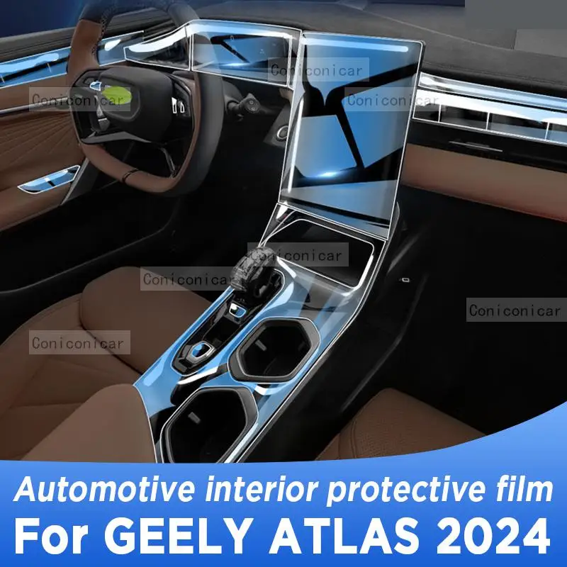 

For GEELY Atlas 2024 Gearbox Panel Navigation Screen Automotive Interior Protective Film Anti-Scratch Sticker Accessories