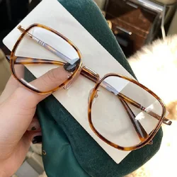 Unisex Retro Fashion Square Anti Blue Light Computer Glasses (Demi)