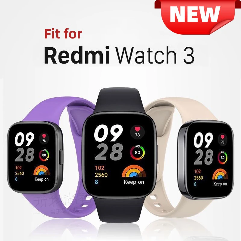 

Silicone Strap For Xiaomi Redmi Watch 3 SmartWatch Replacement Watch Straps Bracelet For Redmi Watch 3 TPU Watchbands Correa