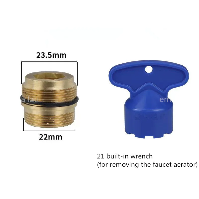 HATOOLHA® 2-delige kraanadapter, 24 mm NPT vrouwelijk draad overbrengen naar vrouwelijk draad, kraanaansluiting beluchter voor badkamer keuken waterzuiveraar adapter (NPT F22 naar F24