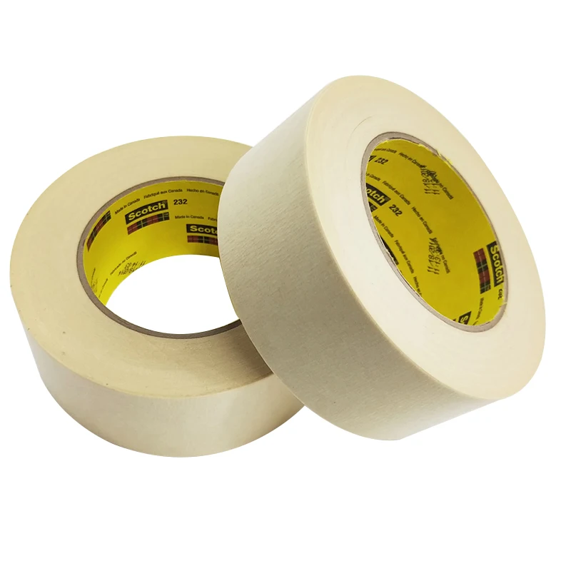 

3M High Performance Masking Tape 232 High Temperature Resistant Adhives Tape for Medium Temperature Paint Bake Operations