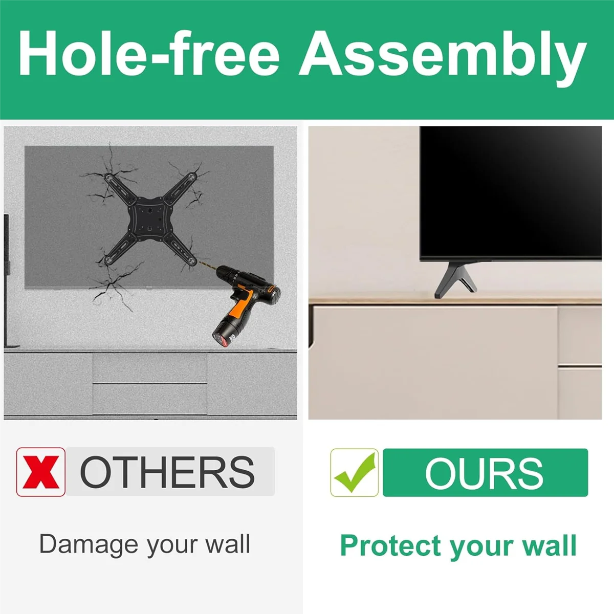 TV Stand for LG TV Replacement Stand for 60 65 Inch LG 60UJ6307 60UJ6309 65UJ6307 65UJ6309 Base with Screws NND
