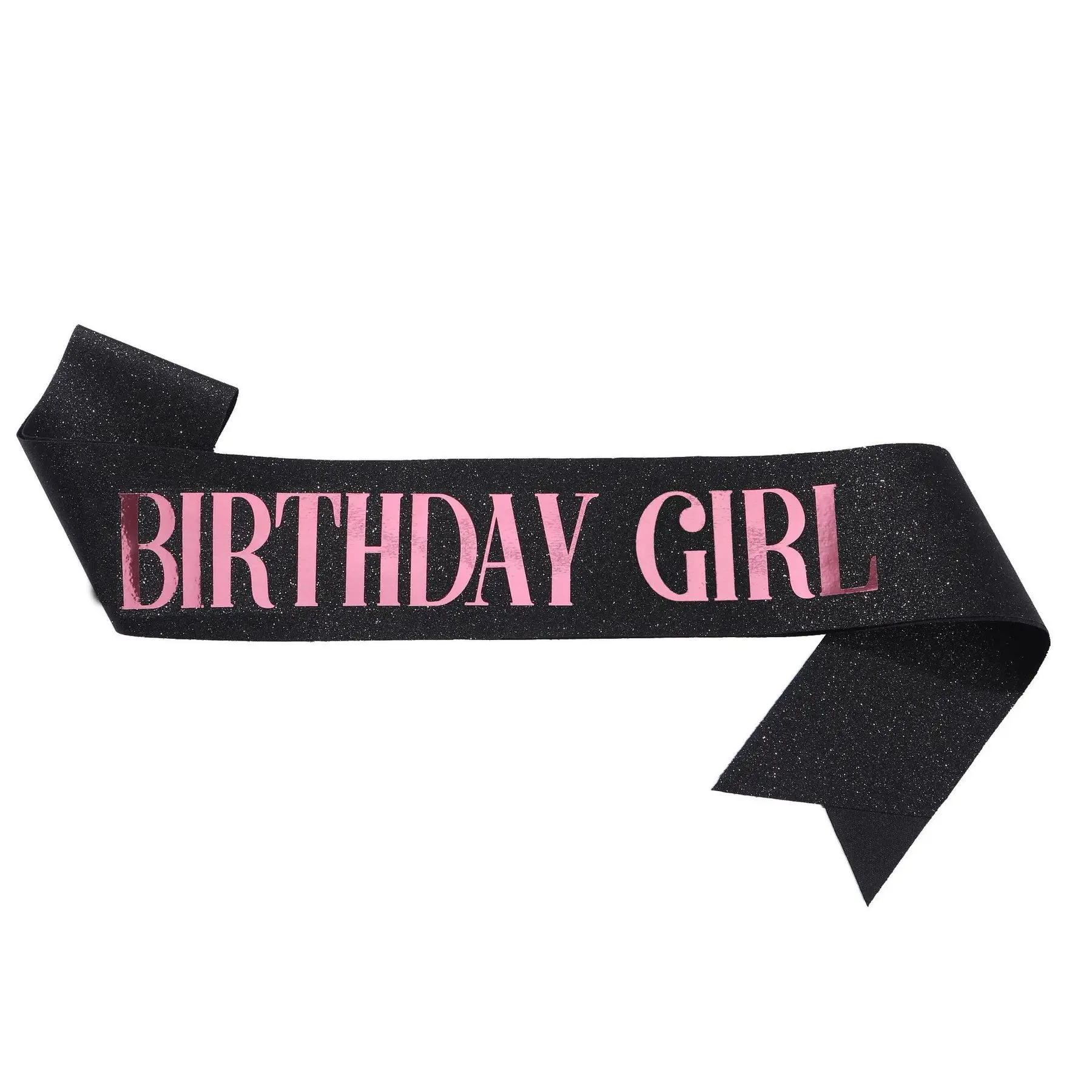 Geburtstags-Schärpe Für Frauen – Satin Mit Glitzer, "Birthday Baddie", 158 X 19 Cm