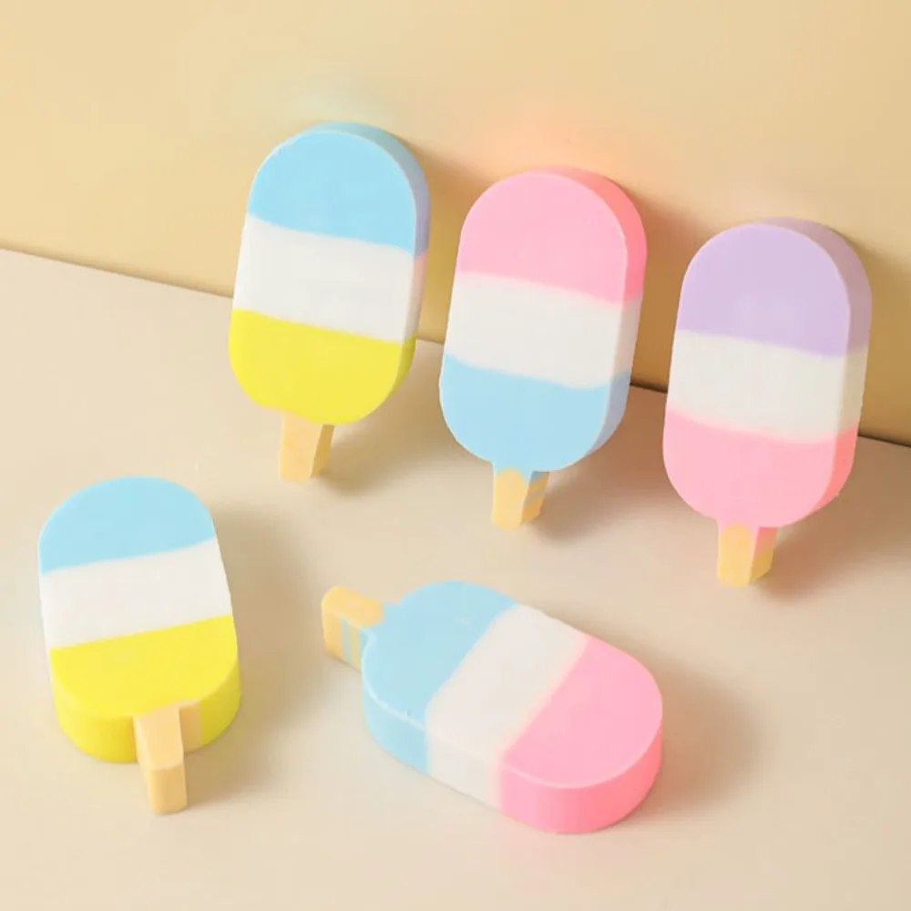 

Easy To Clean Ice Cream Eraser Ice Cream Shape Kawaii Kawaii Rubber Eraser Cartoon Colorful Fun Pencil Eraser Kids Gift