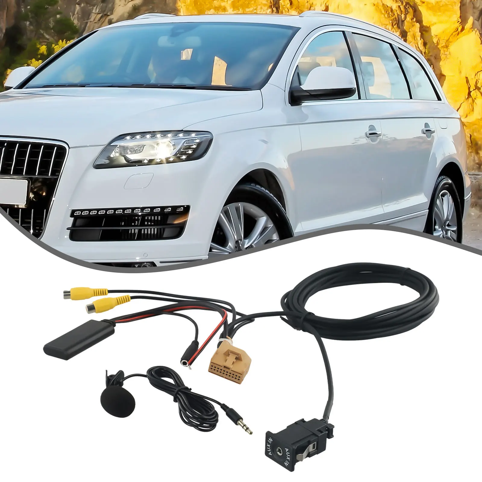 

Упростите настройку стерео автомобиля, беспроводной Bluetooth совместимый с MMI 2G AUX Кабель-адаптер для Q7 A6 A8 2006 2008