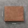 New Fashionable Vertical Retro 2% Off Multi Card Slot Wallet Matte Multi functional Leisure Multi card Slot carbon wallet men 3