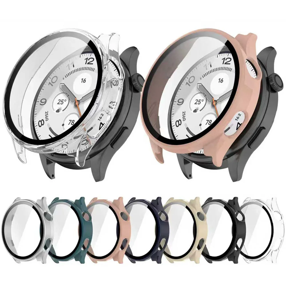BEHUA Durable Screen Protector Cover with Tempered Glass for Smartwatches - Enhanced Protection Case