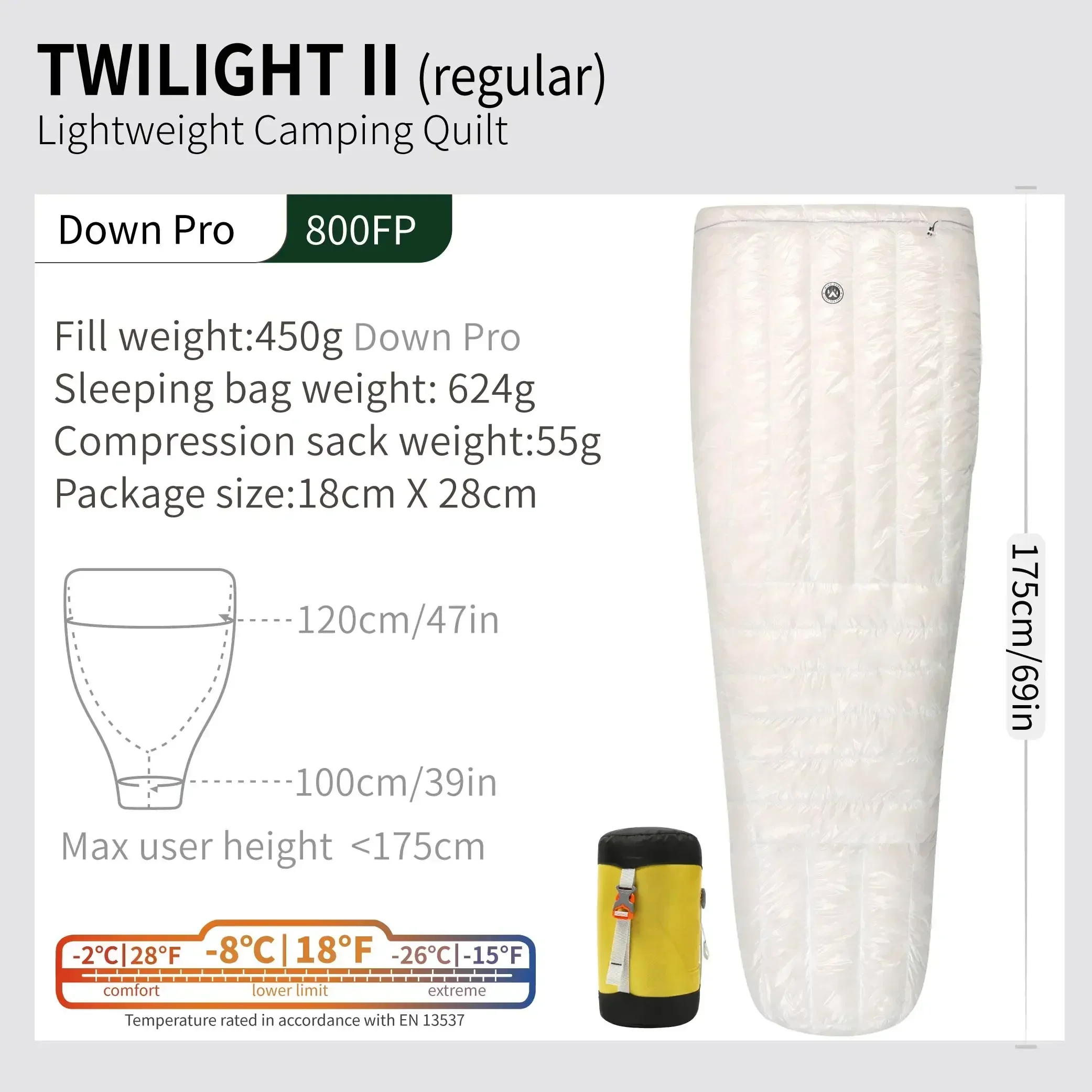 AEGISMAX Wind Hard Twilight 10D -5 Degree 800FP Down