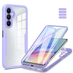 360° Full Body Transparent Shockproof Phone Cover for Samsung A05S (PURPLE)