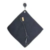 25*25CM Golf Towel Club Square Towel Easy To Pull Rope Hook Double-Sided Microfiber With Golf Brush 2