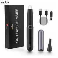 Sejoy 2 in 1 Nose Hair Trimmer For Men 360° Rotating Head Travel Removable Trimmer Head Chargeable Ear And Nose Hair Trimmer 1