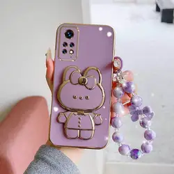 3 - in - 1 Multifunctional Phone Cover Set with Lanyard and Stand - Redmi Note 11E Pro (PURPLE)