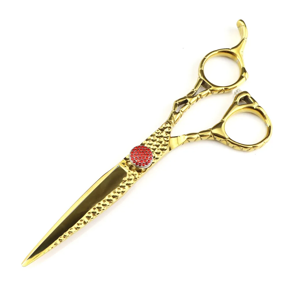 

Professional JP440C steel 6 '' Gem scissor Gold hair scissors haircut thinning barber makas cutting shears hairdresser scissors