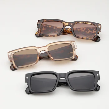 레트로 직사각형 선글라스, 눈부심 차단, UV 400 차단, 생일 선물, 새해 선물, 90 년대