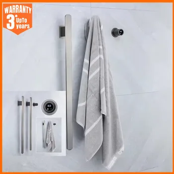 ราวแขวนผ้าเช็ดตัวอุ่นไฟฟ้าในห้องน้ำ สายไฟซ่อนในตัว ควบคุมอุณหภูมิและเวลาได้ 1