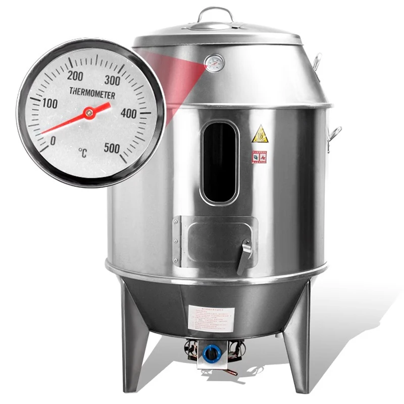 Roast Chicken Stove Commercial Oven Stainless Steel Crispy Pork Belly Gas Double Layer 100CM Charcoal Duck Furnace 5