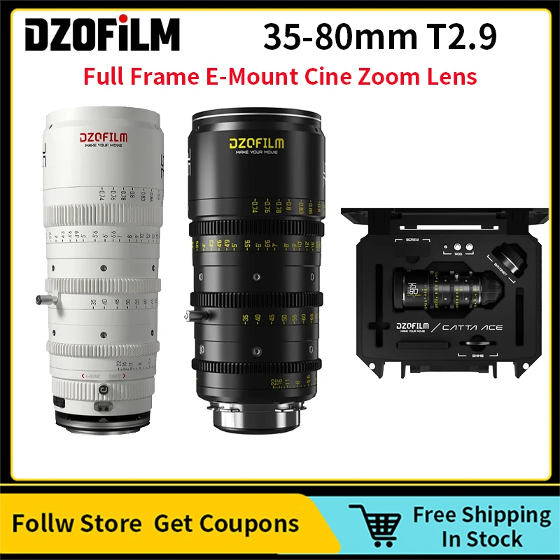 

DZOFilm Catta 35-80mm T2.9 Full Frame Cine Zoom Lens for Photography E-Mount Camear