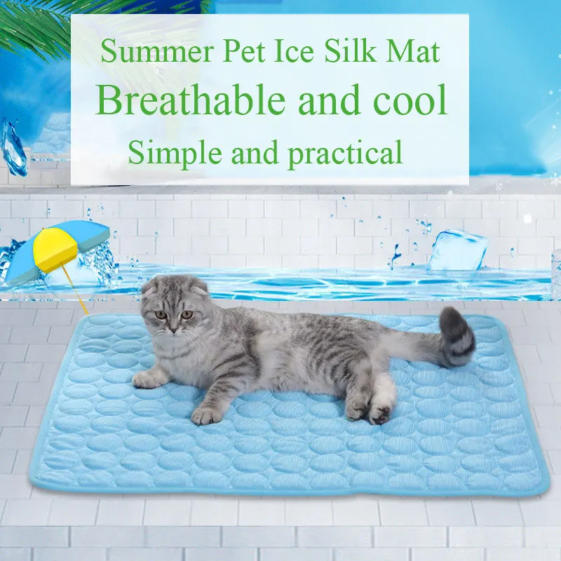 Title 3, Pet Dog Cooling Mat Summer Ice Silk Pad for Dog...