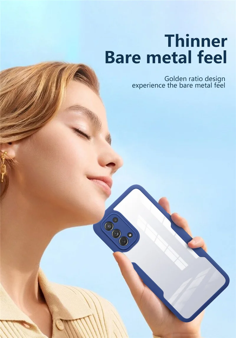 Copertura completa della Cassa Del Telefono Per OPPO A53 A52 A72 A54 A74 A94 A15 A16 A5 A9 Realme 6 7 8 9 Pro Trasparente 2 in 1 Anteriore + Ba_voghion.com