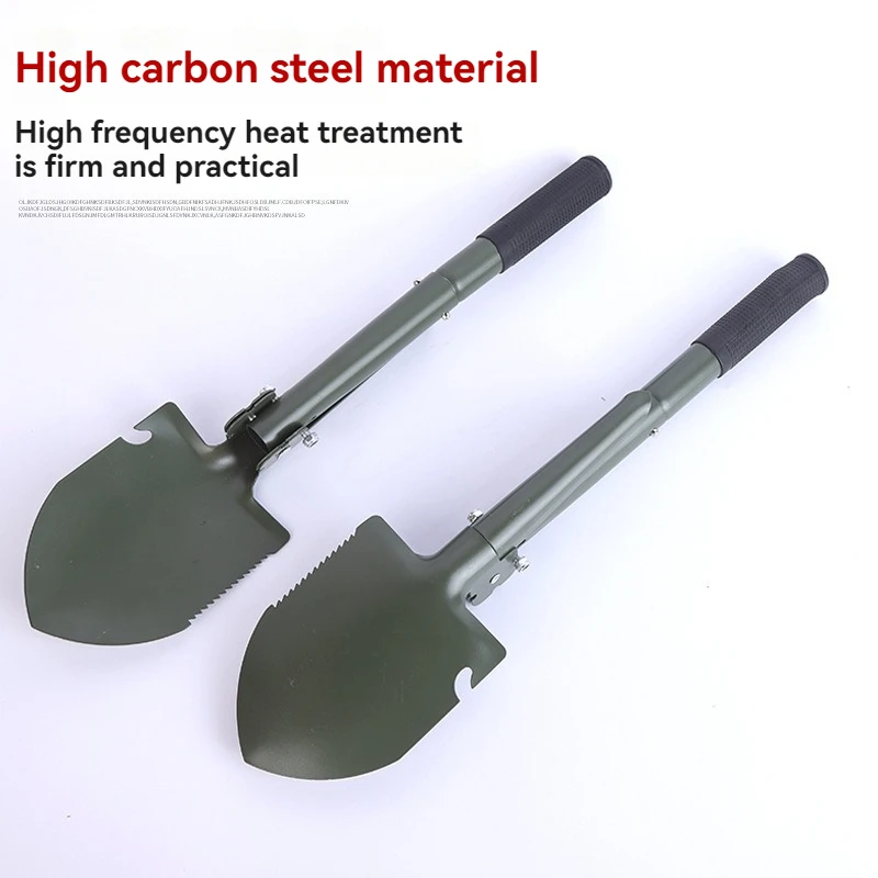 1PC Engineer Shovel Military Shovel Outdoor Multifunctional Folding Military Shovel Vehicle Camping Fishing Shovel Pickaxe