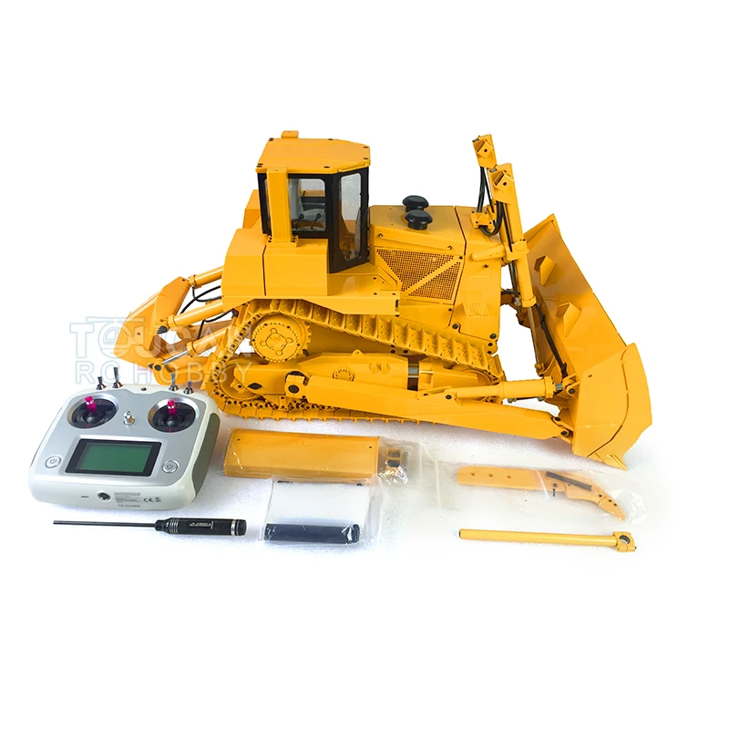 

Outdoor Toys 1/14 Metal Hydraulic RC Bulldozer DXR2 I6S Radio Sound Pump ESC Motor JDM-98 Toucan Remoted Model TH18486