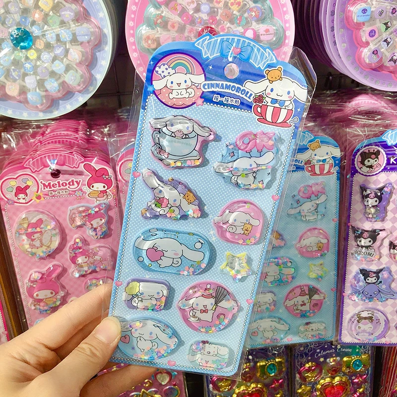 5 Stück Niedliche Anime Sanrio Hellokitty 3D Shake-Aufkleber Notizbuch Album Tagebuch Handbuch Dekoration Schule Schüler Schreibwaren Spielzeug Geschenk – Detail 8