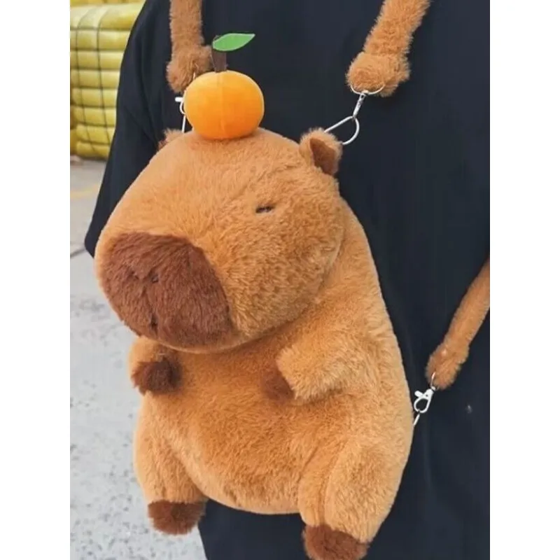 Lovely Capybara Plush Backpack Kawaii Fashion Plushie Fur Bag Children's Bag Shoulder Bag Mini Knapsack Bags Gift For Girlfriend