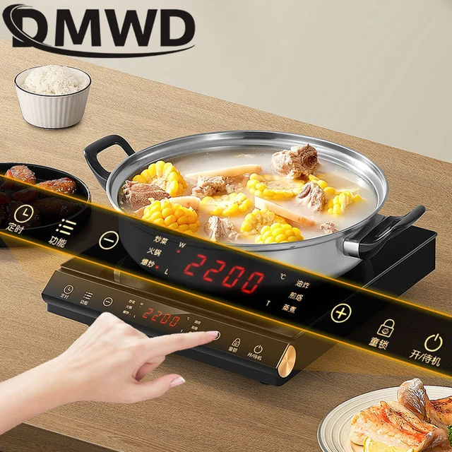 DMWD Multifunctional Induction Cooker 2200W Home Cooking Induction Stove Touch Control Timeable Intelligent Heating Furnace 220V 3