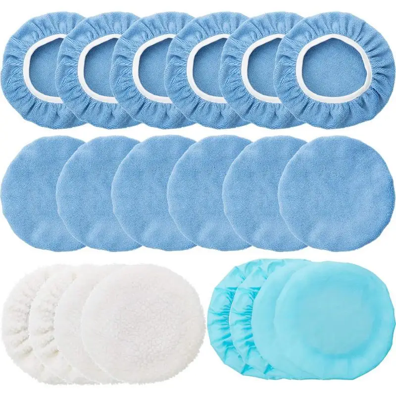 20Pcs 5-6Inch Car Polishing Sponge Pads Kit Buffing Waxing Foam Pad Buffer Set Polisher Machine Wax Pad 9pcs polishing pad kit 2 buffing waxing sponge car polish buffing pad auto wheel polisher polimento pads polisseurs cleaning