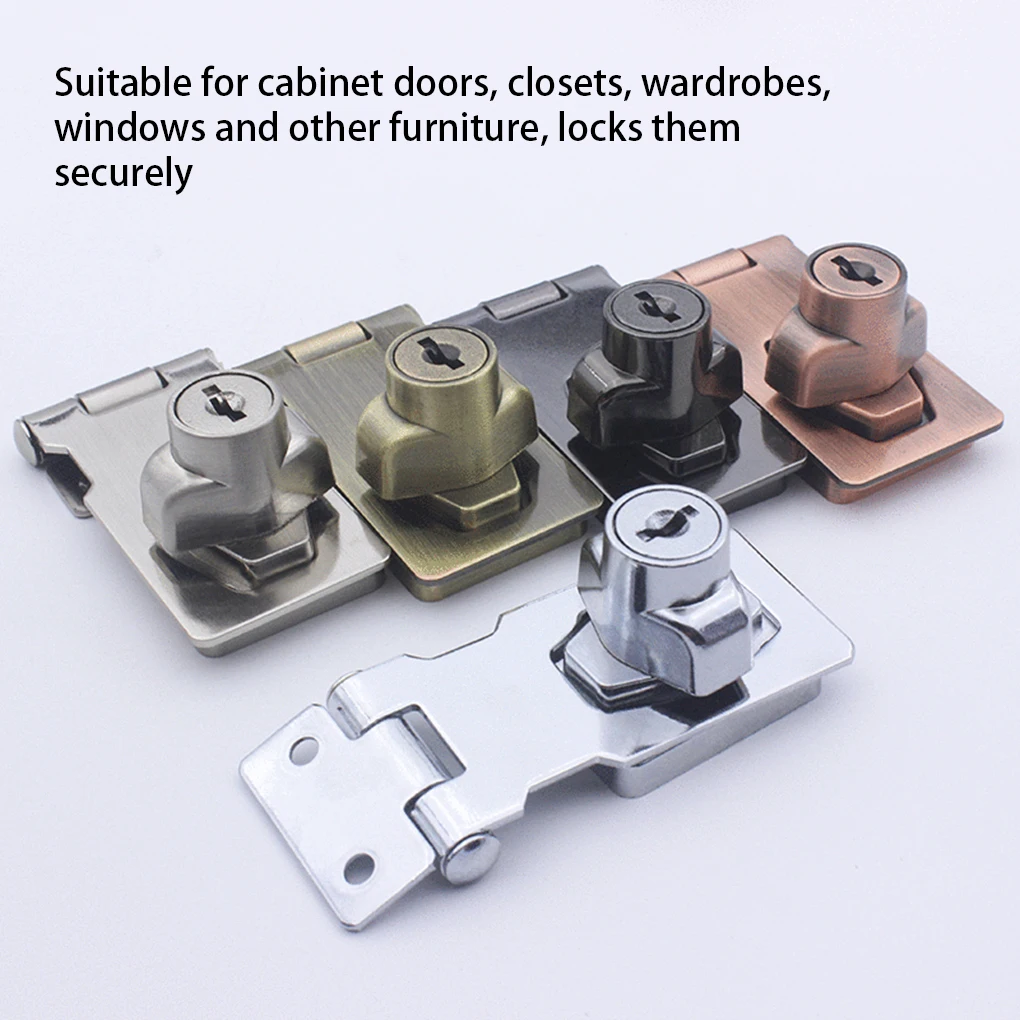 Right Angle Door Lock Metal Latch Wardrobe Locking Tool