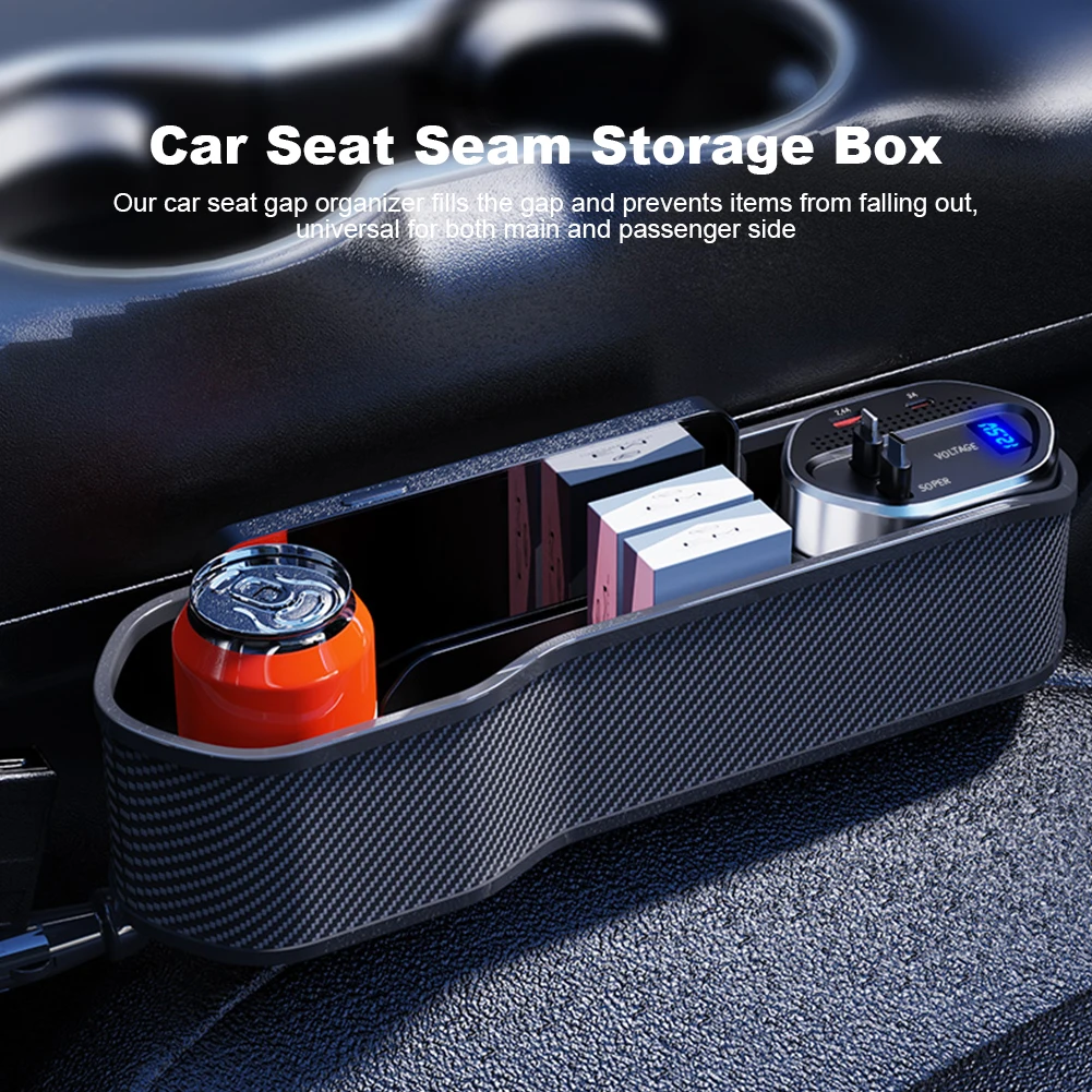 Universal PU Leder Auto Organizer Vordersitz Usb Auto Tasse Halter Lagerung  Sitz Spalt Sitz Lücke Box Organizer Fahrer Zubehör - AliExpress